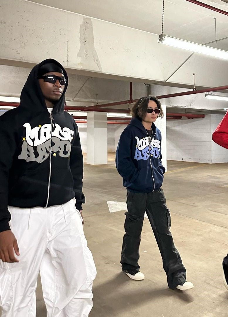 Felpa con zip nera Mave