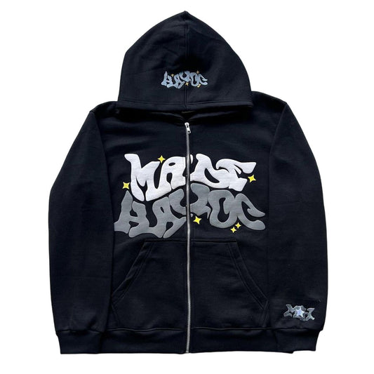 Black Mave Zip Hoodie