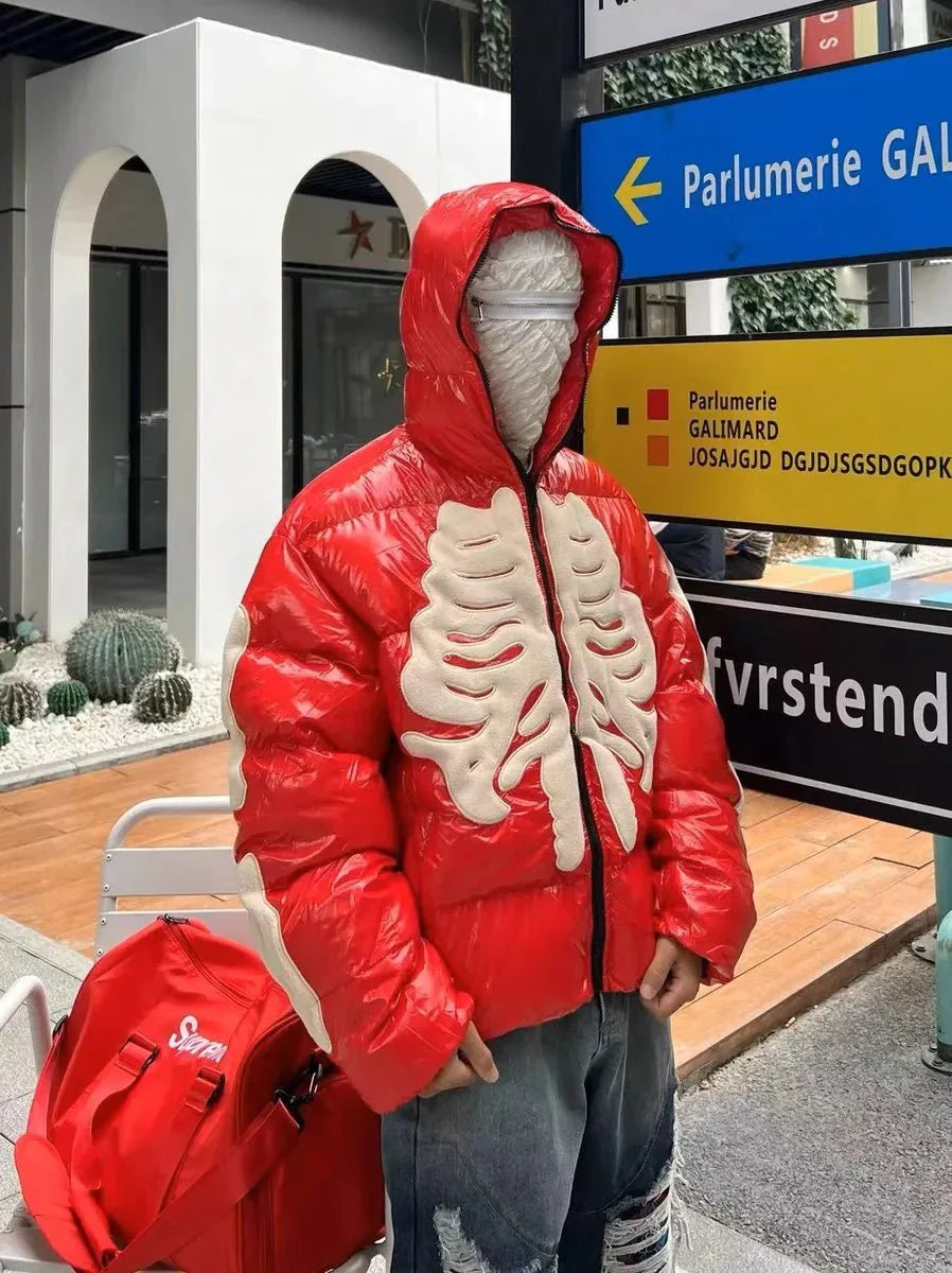 Skeleton Puffer Jacke